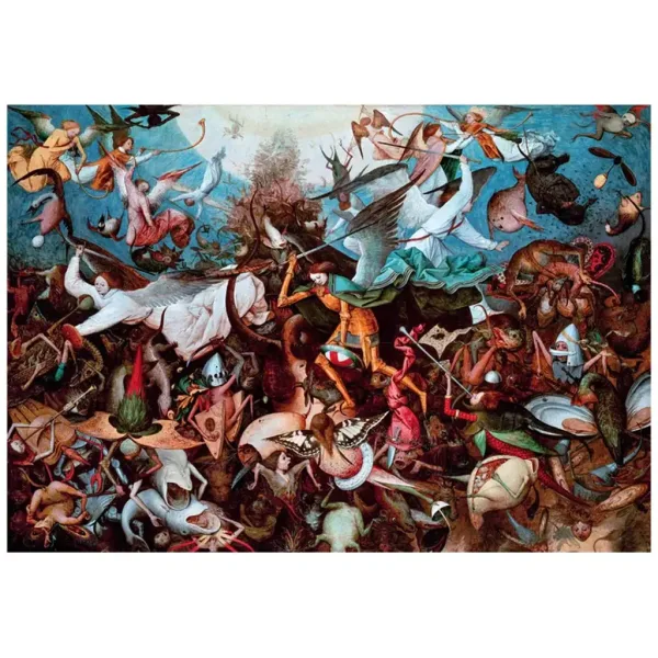 Collezione del Museo: Bruegel - La caduta degli angeli ribelli puzzle da 1000 pezzi con poster - Clementoni immagine 2