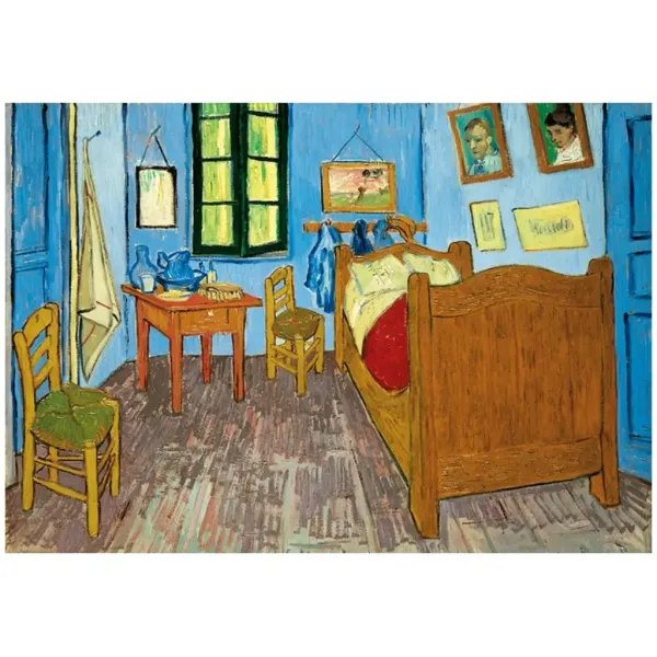 Collezione del Museo: Van Gogh - La camera di Van Gogh ad Arles puzzle da 1000 pezzi con poster - Clementoni immagine 2