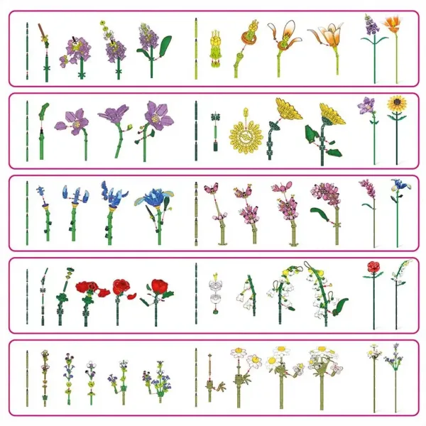Collezione fiori singoli MAX Serie 1 vari tipi immagine 3