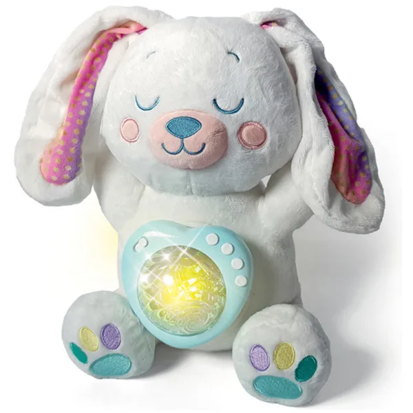 Coniglietto di peluche proiettore di aurore boreali - Clementoni baby immagine 2