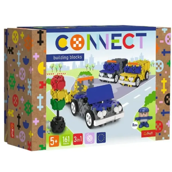 Connect: Gioco di costruzione veicoli di soccorso 161 pezzi - Trefl immagine 1