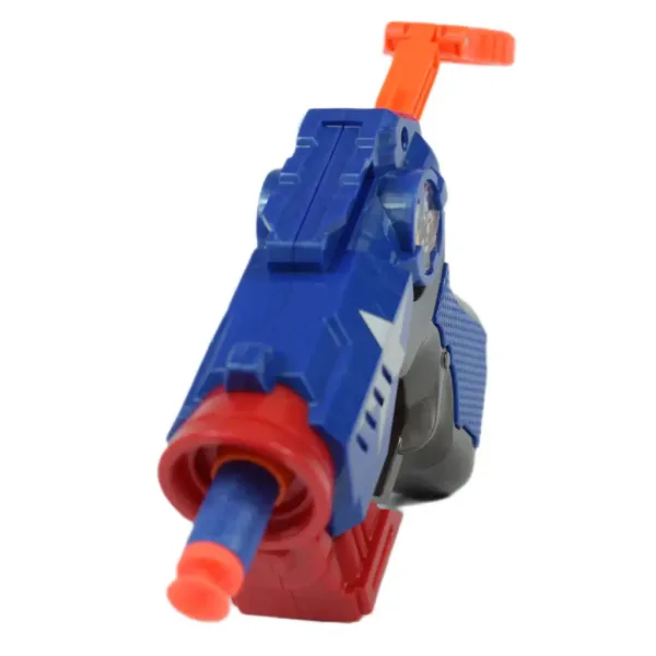 Cool Soft Bullet Gun: Piccola pistola spara proiettili in schiuma con munizioni di colore blu, 14 cm immagine 3
