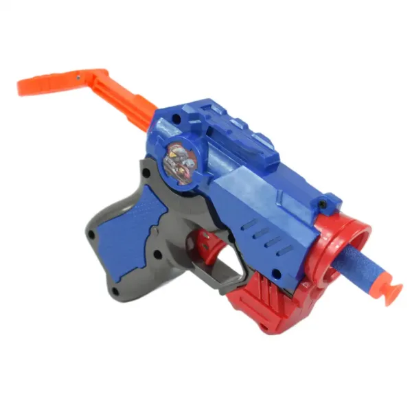 Cool Soft Bullet Gun: Piccola pistola spara proiettili in schiuma con munizioni di colore blu, 14 cm immagine 4
