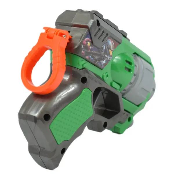 Cool Soft Bullet Gun: Piccola pistola spara proiettili in schiuma con munizioni di colore verde, 14 cm immagine 3