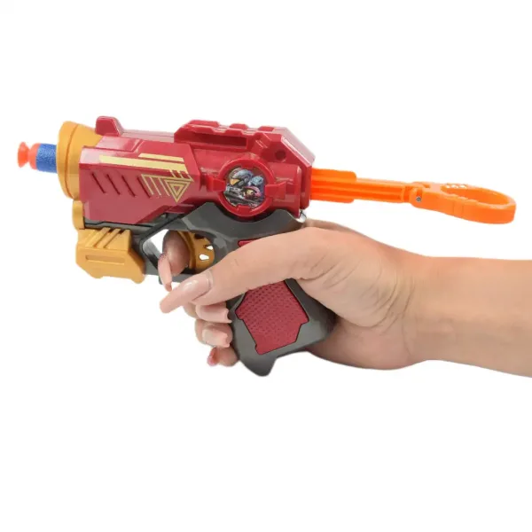 Cool Soft Bullet Gun: Piccola pistola spara proiettili in spugna con munizioni di colore rosso, 14 cm immagine 5