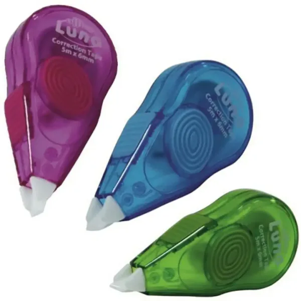 Correttore a nastro 5mm x 5m, disponibile in tre diversi colori. immagine 1