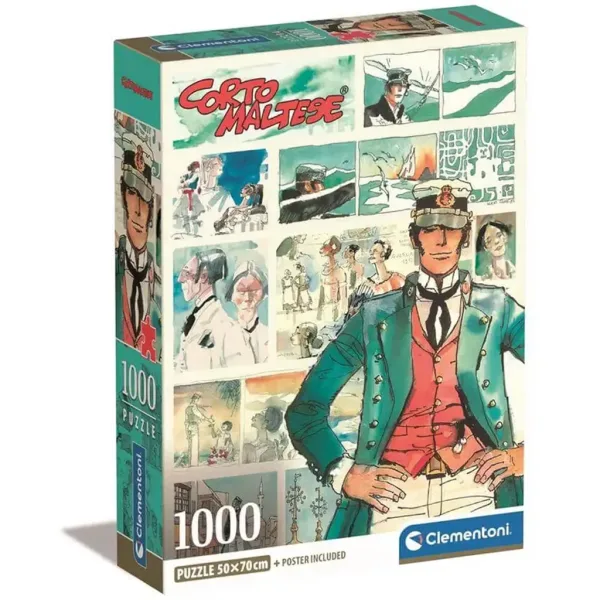Corto Maltese fumetto HQC puzzle da 1000 pezzi con poster - Clementoni immagine 1