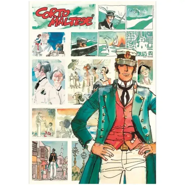 Corto Maltese fumetto HQC puzzle da 1000 pezzi con poster - Clementoni immagine 2