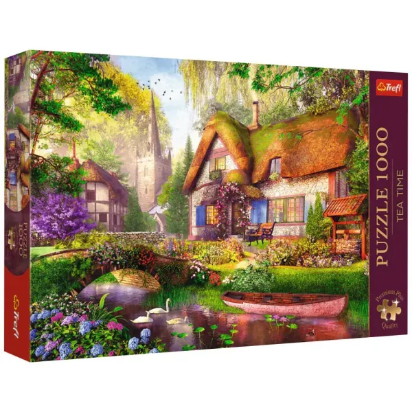 Cottage nel bosco puzzle 1000 pezzi premium plus - Trefl immagine 1