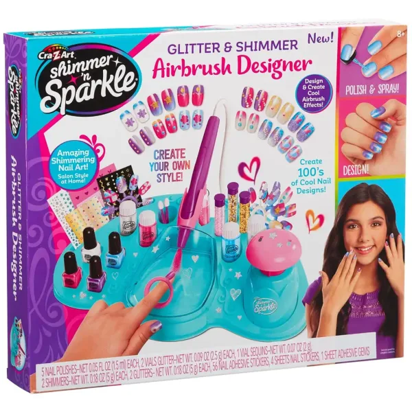 Cra-Z-Art: Shimmer and Sparkle - Set da studio per unghie con aerografo Glitter & Shimmer immagine 7