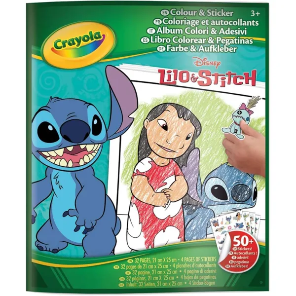 Crayola: Libro da colorare e adesivi di Lilo & Stitch immagine 1