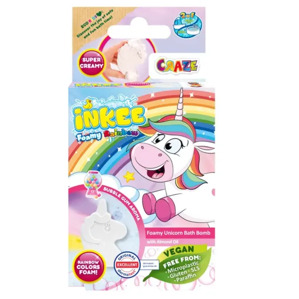 Craze Inkee: Bomba da bagno vegana schiumosa allunicorno immagine 1