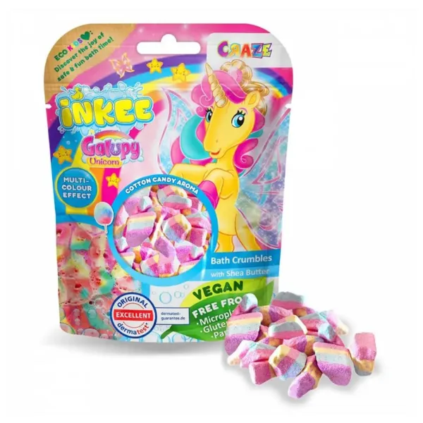 Craze Inkee: Galupy Unicorno Bombe da bagno vegane a forma di cristallo immagine 1