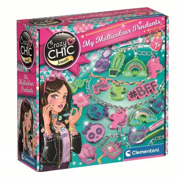Crazy Chic: Set creativo con medaglioni dai colori vivaci - Clementoni immagine 1