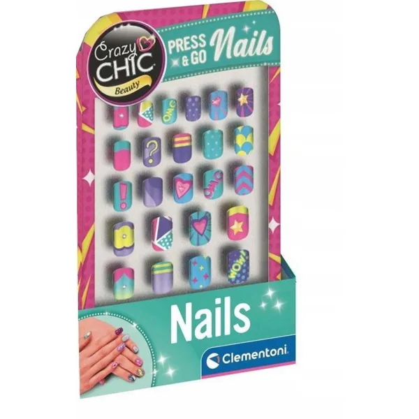 Crazy Chic: Unghie finte colorate in diverse misure - Clementoni immagine 1