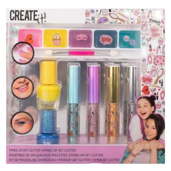 Create It!: Set di trucco da 7 pezzi con colori metallici - Canenco immagine 1
