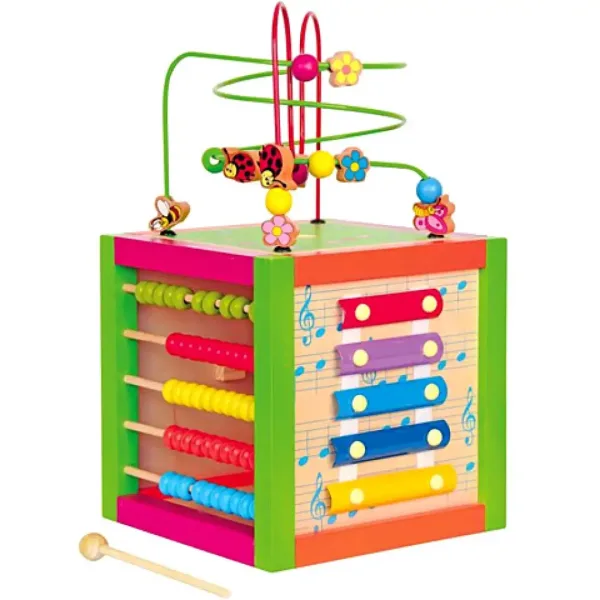 Cubo educativo con labirinto di palline immagine 2