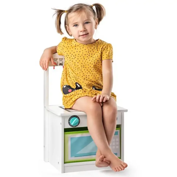 Cucina giocattolo in legno e seggiolina 2 in 1 - Woodyland immagine 3