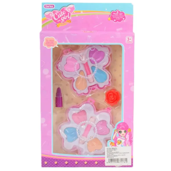 Cute Girl: Set di trucco con palette a forma di fiore e farfalla e accessori immagine 5