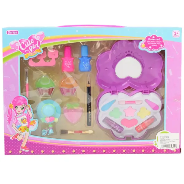 Cute Girl: Set di trucco e manicure con palette, smalti e accessori immagine 8