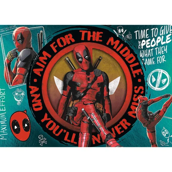 Deadpool Caos, risate e katana puzzle da 1000 pezzi Premium plus quality - Trefl immagine 2