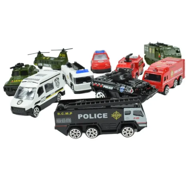 Die-Cast: Set di macchinine delle forze dellordine in due varianti immagine 2