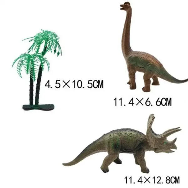 Dino World: Figura di Triceratopo o Brachiosauro con albero immagine 2