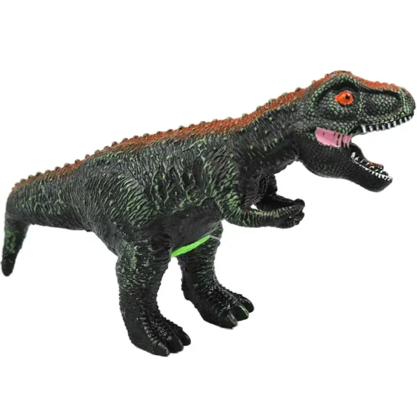 Dino World: Figura di dinosauro T-REX in vinile che emette suoni con imbottitura in cotone, dimensione 35 cm. immagine 2