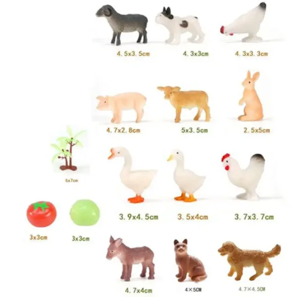 Dino World: Set di figure di animali da fattoria immagine 2