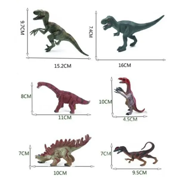 Dino World: set di 6 dinosauri immagine 2