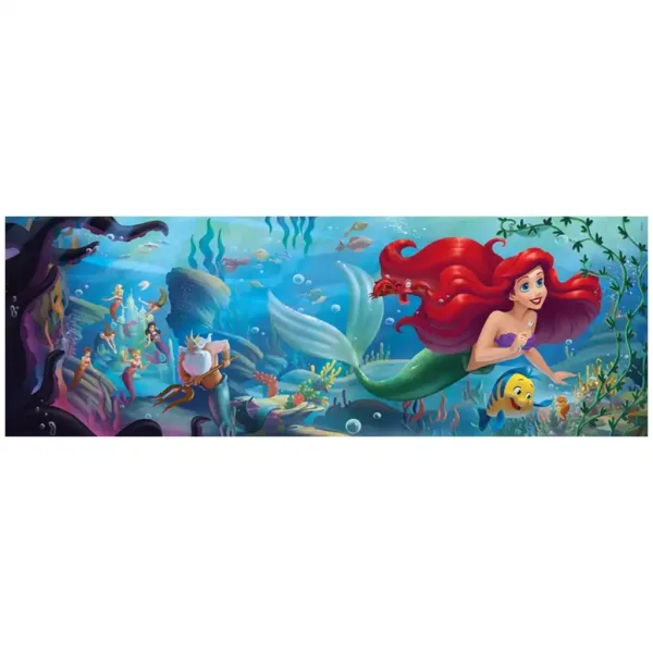 Disney+ - La Sirenetta puzzle panoramico da 1000 pezzi con poster - Clementoni immagine 2