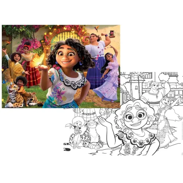 Disney Encanto puzzle e libro da colorare 2 in 1 da 108 pezzi 70x50 cm - Lisciani immagine 2