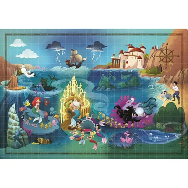 Disney: La Sirenetta mappa puzzle 1000 pezzi - Clementoni immagine 2