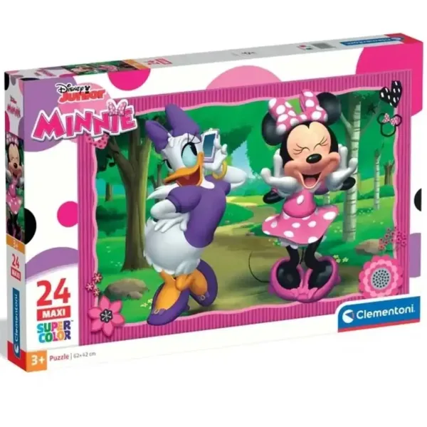 Disney+Minnie Mouse 24 pezzi maxi supercolor puzzle - Clementoni immagine 1