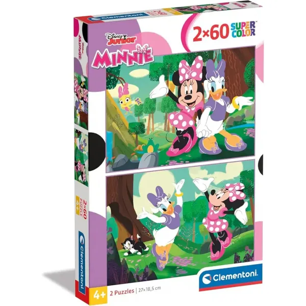 Disney+Minnie Mouse 2x60 pezzi supercolor puzzle - Clementoni immagine 1