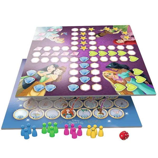 Disney+Principesse+2-in-1+Gioco+da+Tavolo: Non+tarrabbiare e Serpenti e Scale - Trefl immagine 2