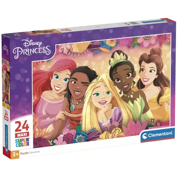 Disney Principesse: Maxi Super Color Puzzle 24 pezzi - Clementoni immagine 1