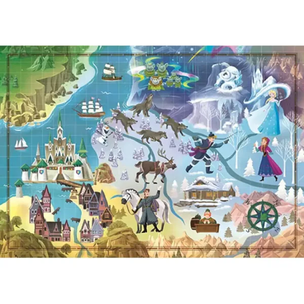 Disney: Puzzle mappa di Frozen 1000 pezzi - Clementoni immagine 2