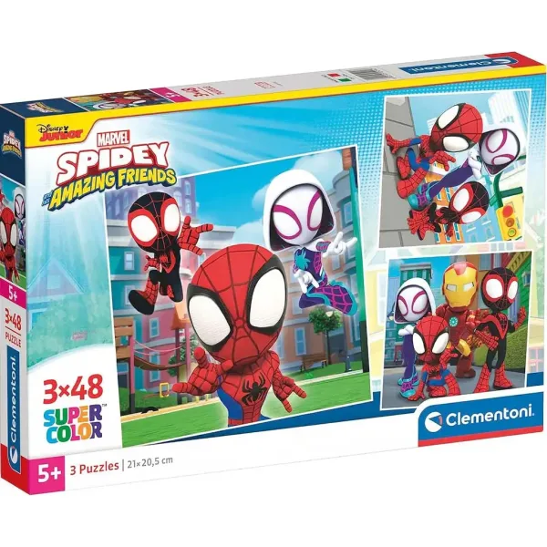 Disney+Spidey+3x48+pezzi+Supercolor+puzzle+-+Clementoni immagine 1