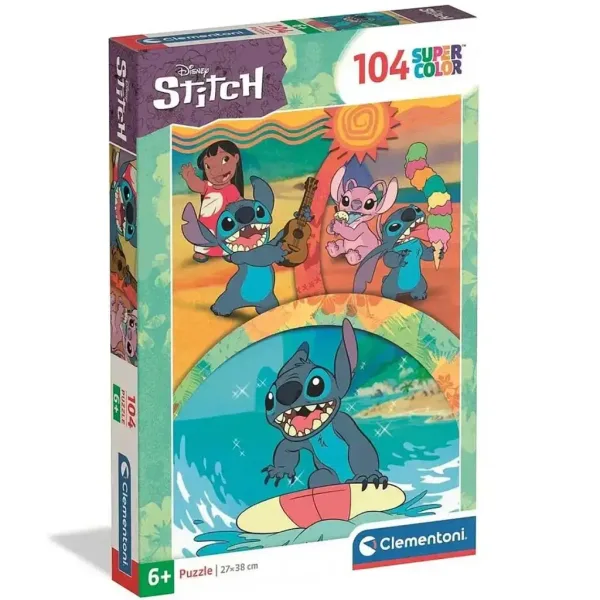 Disney+Stitch Il cane delle stelle supercolor puzzle da 104 pezzi - Clementoni immagine 1