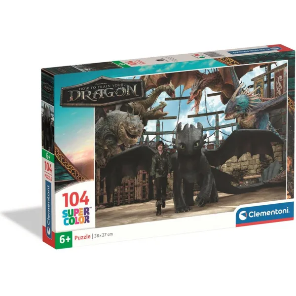Dragon Trainer - Super Color Puzzle da 104 pezzi - Clementoni immagine 1