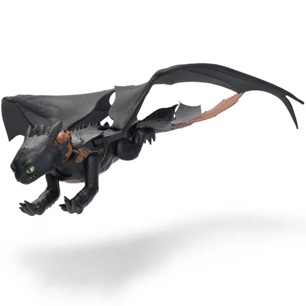 Dragon Trainer: Il Mondo Nascosto - Figura di drago Sdentato Ultimate Plasma Blast con luci e suoni, 38 cm - Spin Master immagine 2
