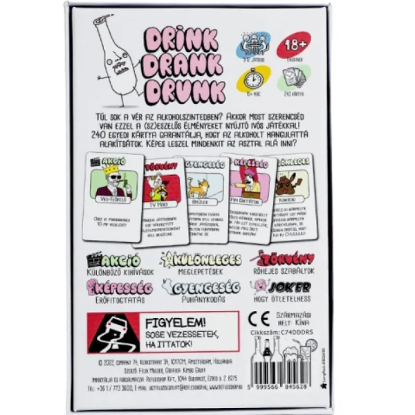 Drink Drank Drunk gioco di carte alcolico immagine 2