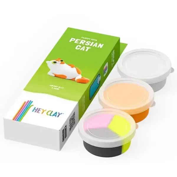 Ehi Clay: Set di pasta modellabile con figura di soffice gattino persiano immagine 2