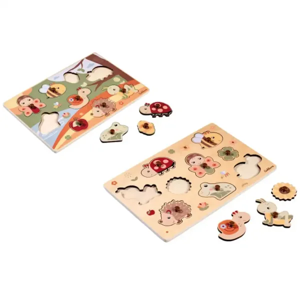 Eichhorn: Puzzle con manopole in legno a forma di animali in diverse varianti 1 pezzo - Simba Toys immagine 2
