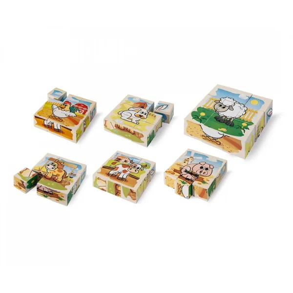 Eichhorn: Puzzle di cubi in legno – Puzzle di animali domestici per bambini piccoli - Simba Toys immagine 2