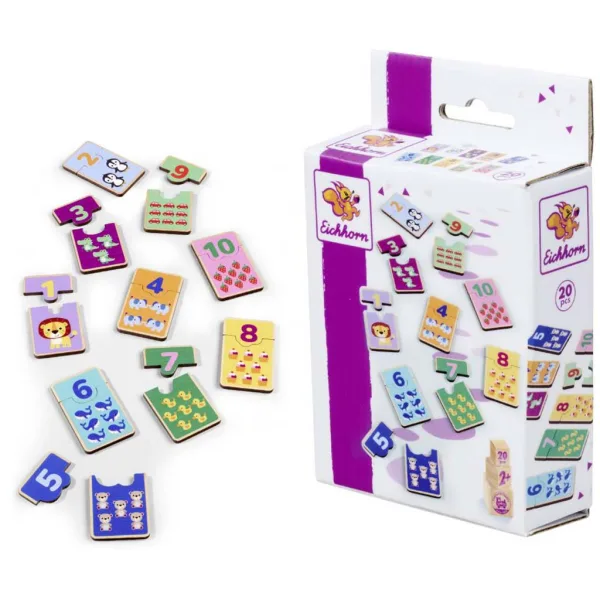 Eichhorn: Puzzle in legno con numeri – Gioco di abbinamento con animali - Simba Toys immagine 2