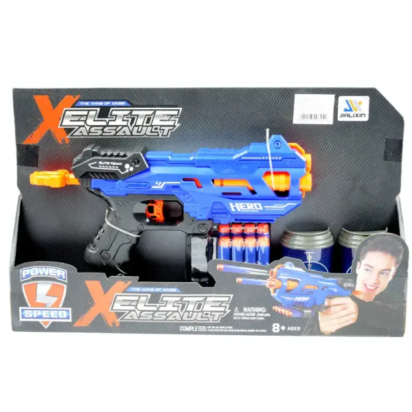 Elite Assault: Set di armi sparatutto in schiuma con proiettili 29x15cm immagine 4