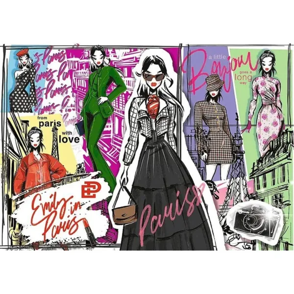 Emily tra le braci - Ispirazione moda - Puzzle da 1000 pezzi - Trefl immagine 2