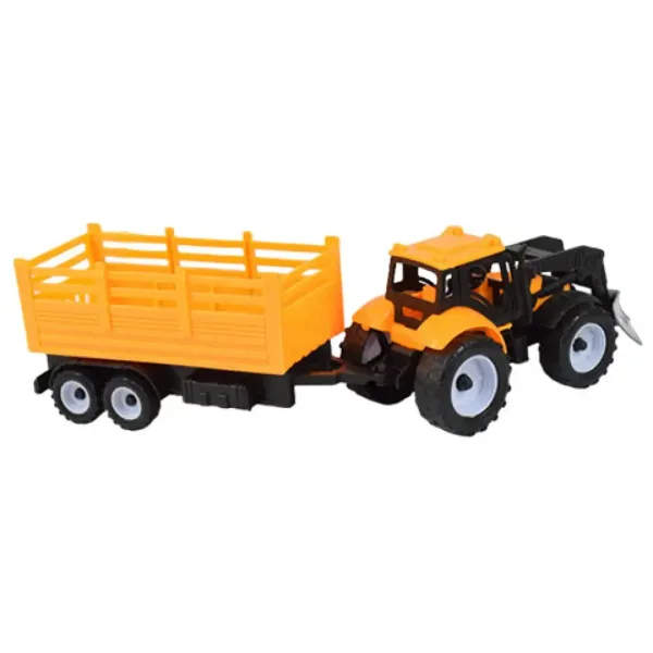 Engineering Truck: Set trattore con rimorchio e barili di olio 28cm immagine 3